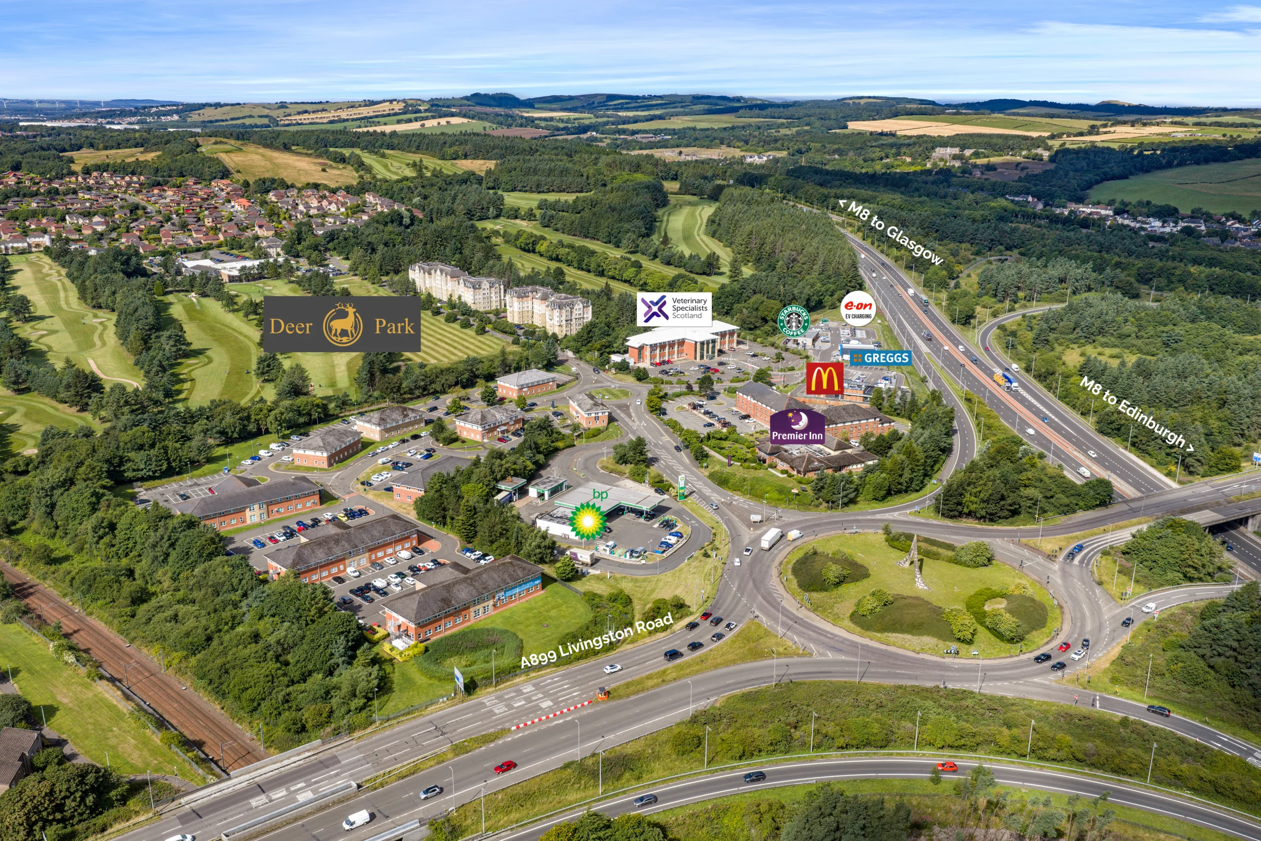 Deer Park, Livingston (annotated-aerial) copy